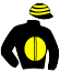 noire disque jaune t cerclee jaune et noir 
